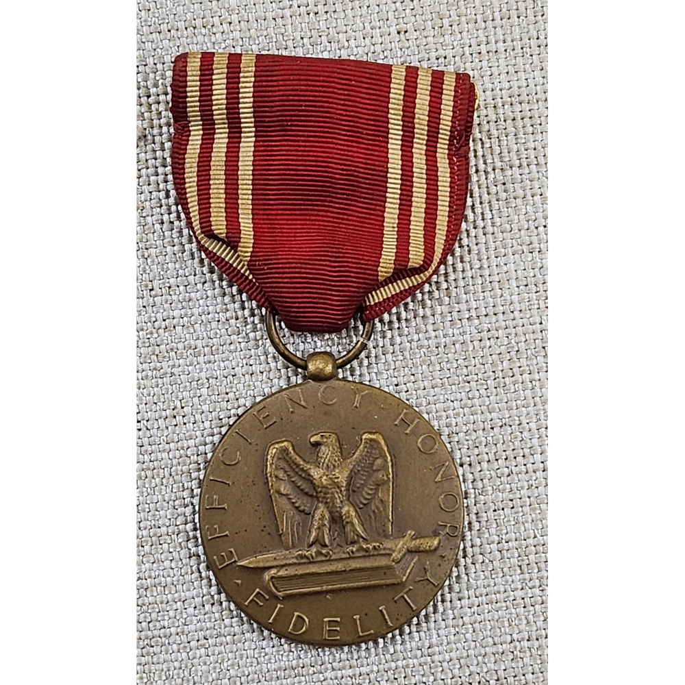 Vintage US Military Medal for Good Conduct Efficiency Honor Fidelity Eagle Sword